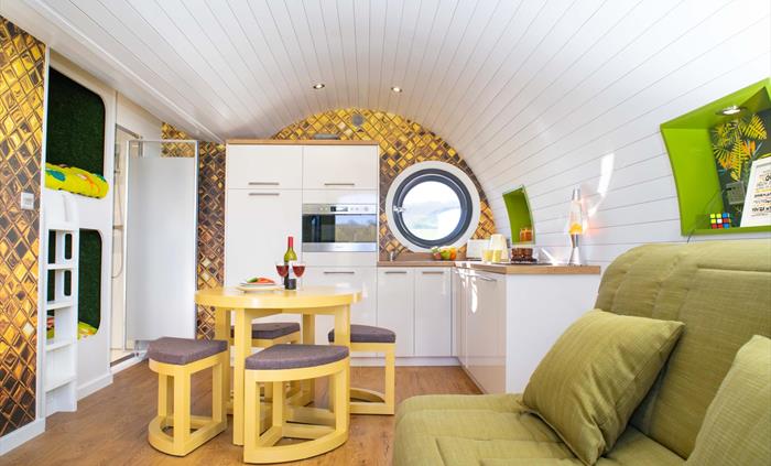 Lets Glamp Retro Luxury Glamping in West Wales - Queen interior